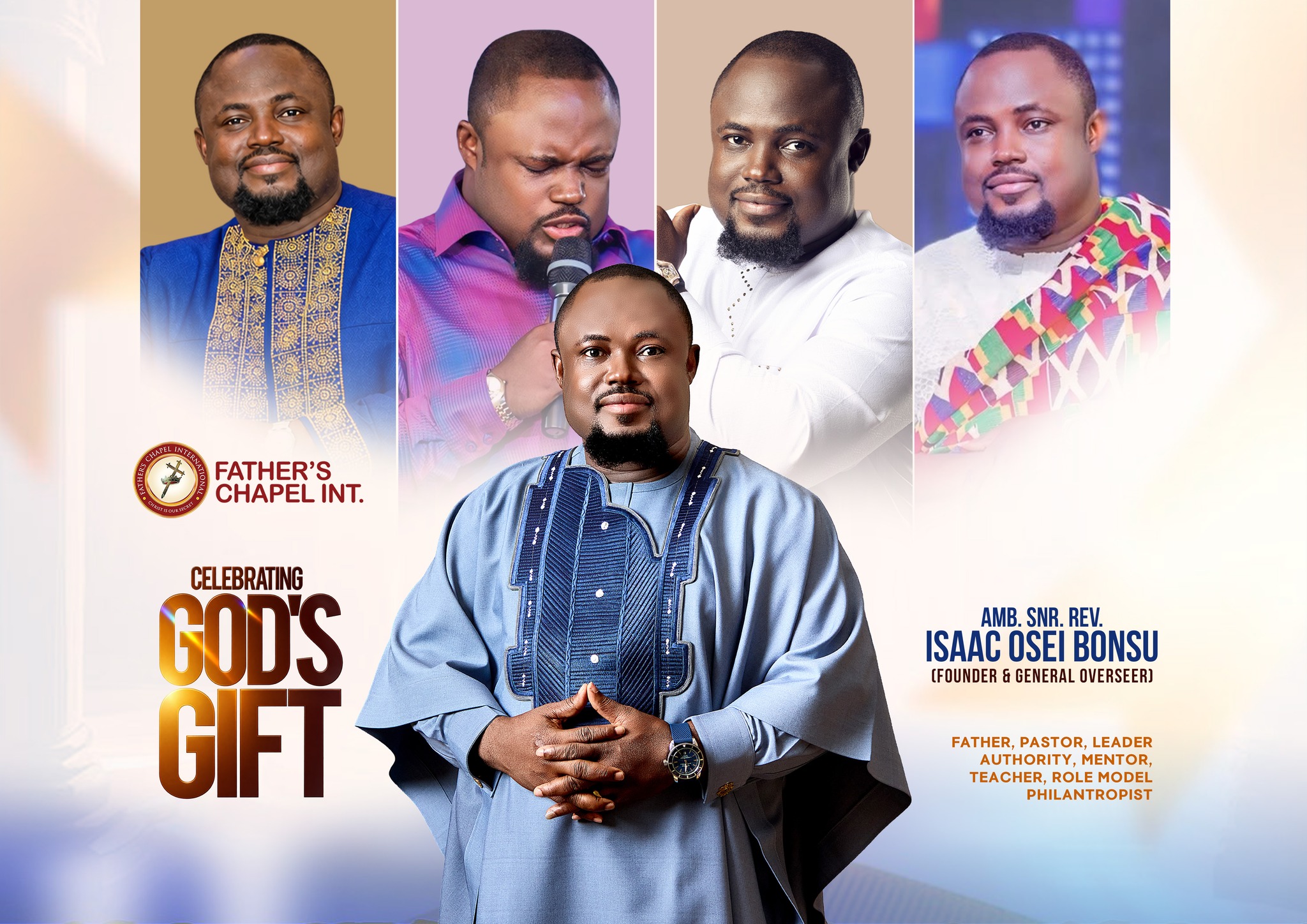❤️ CELEBRATING GOD’S GIFT TO OUR GENERATION! 🙏🎉

Happy Birthday to our beloved Father and General Overseer, Amb. Snr. Rev. Isaac Osei Bonsu!

Daddy, today the Father’s Chapel Internatio — Father’s Chapel International